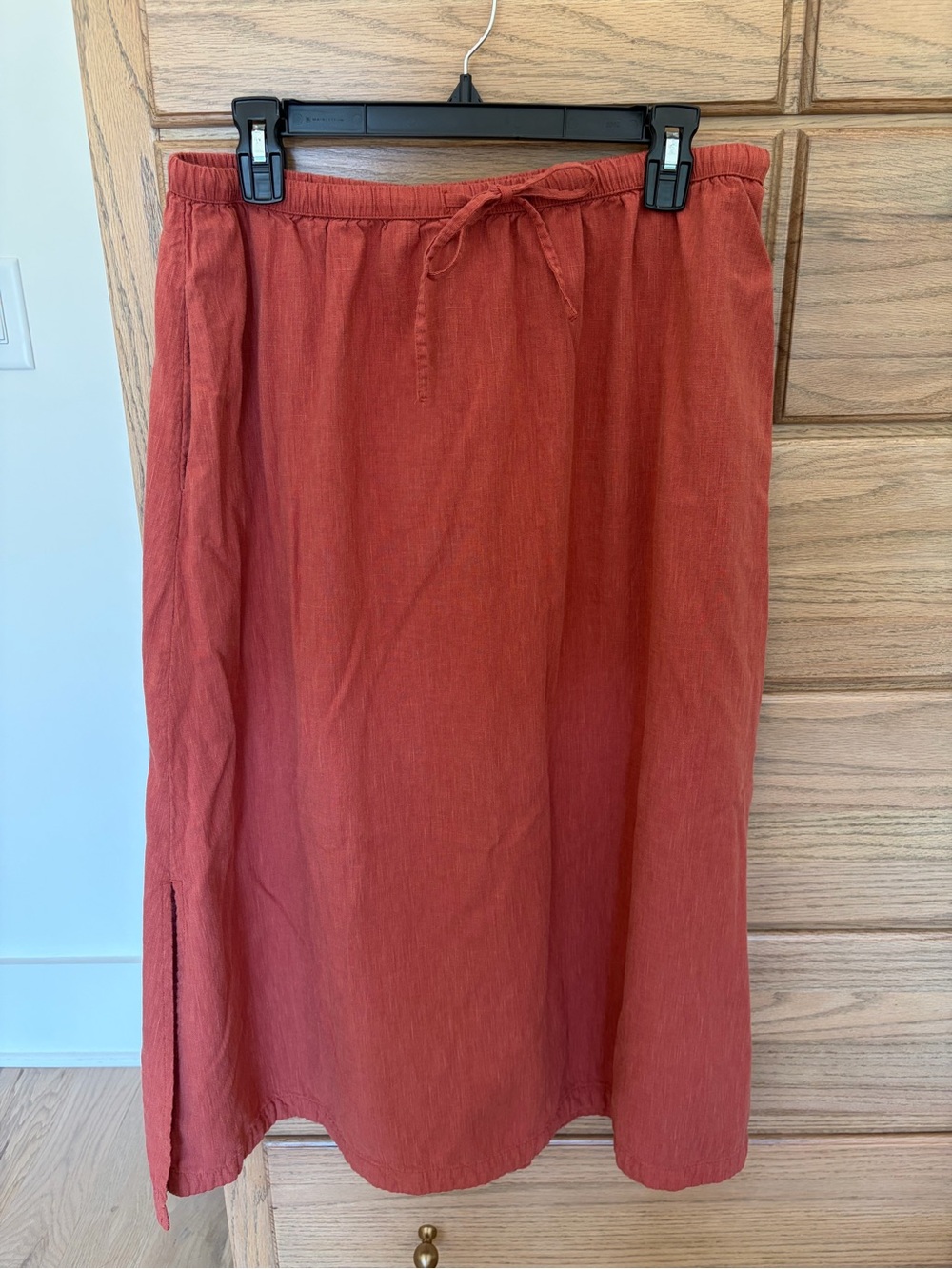 Universal Thread Drawstring Midi Skirt with Side Slits M